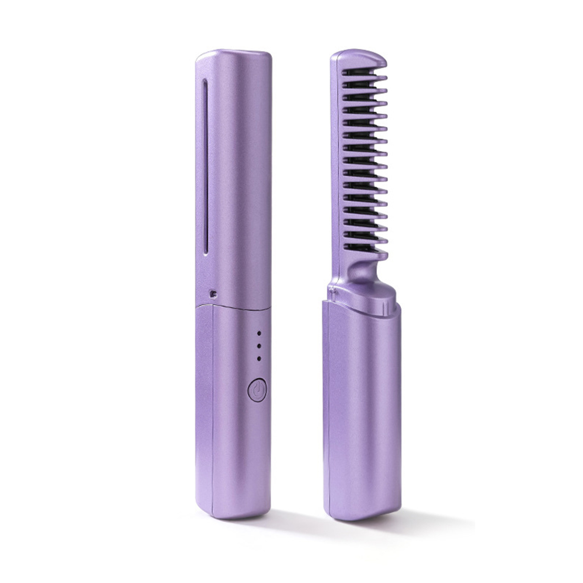 BRIGHTAKE Drahtloser Mini-Haarglätterkamm USB-wiederaufladbar | Leicht Haarglätter, und Tourmalin-Keramik 3 | Temperaturstufen