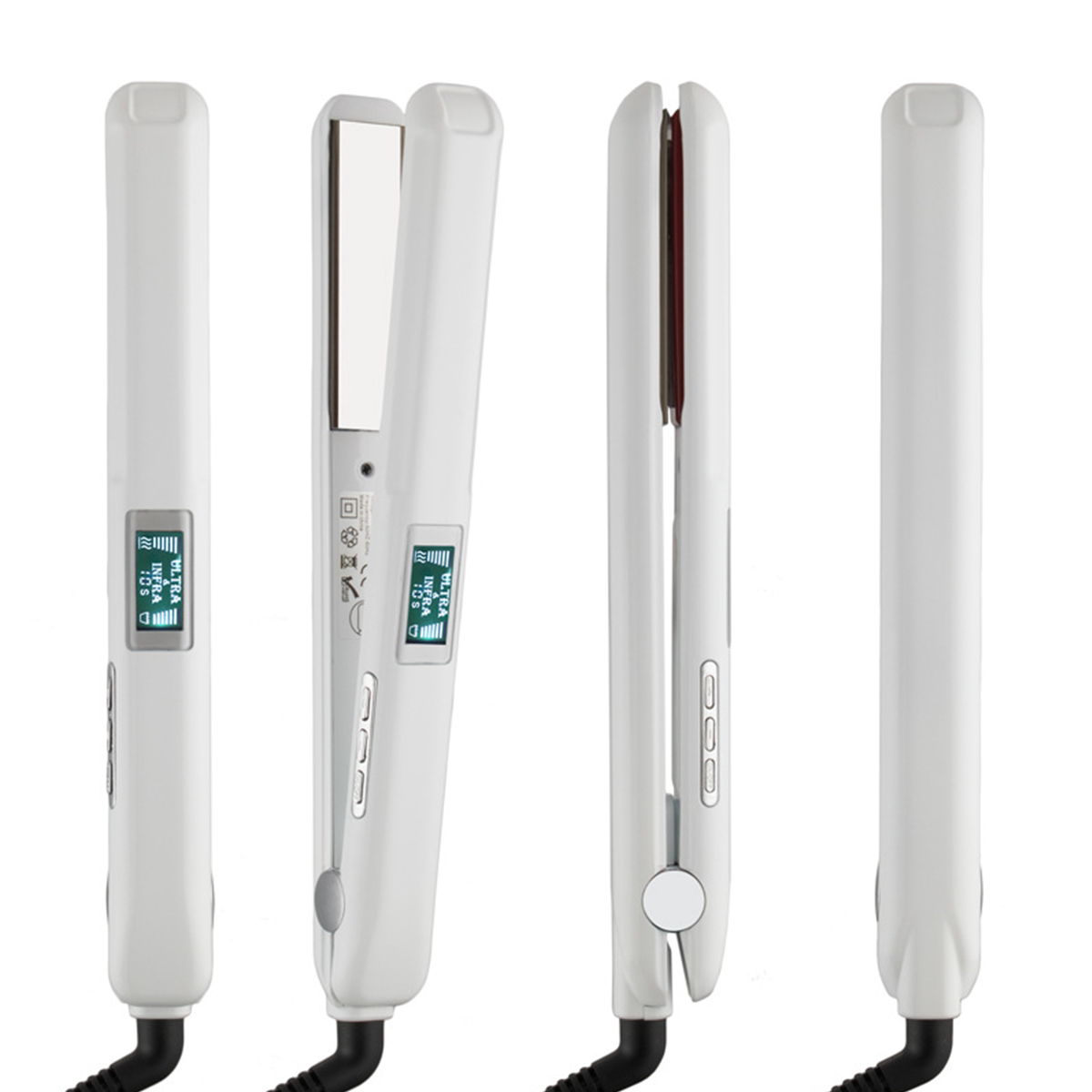 SHAOKE Infrarot-Haarglätter mit Ultraschalltechnologie und Temperaturstufen: Kabel Haarglätter, 7 drehbarem 360°