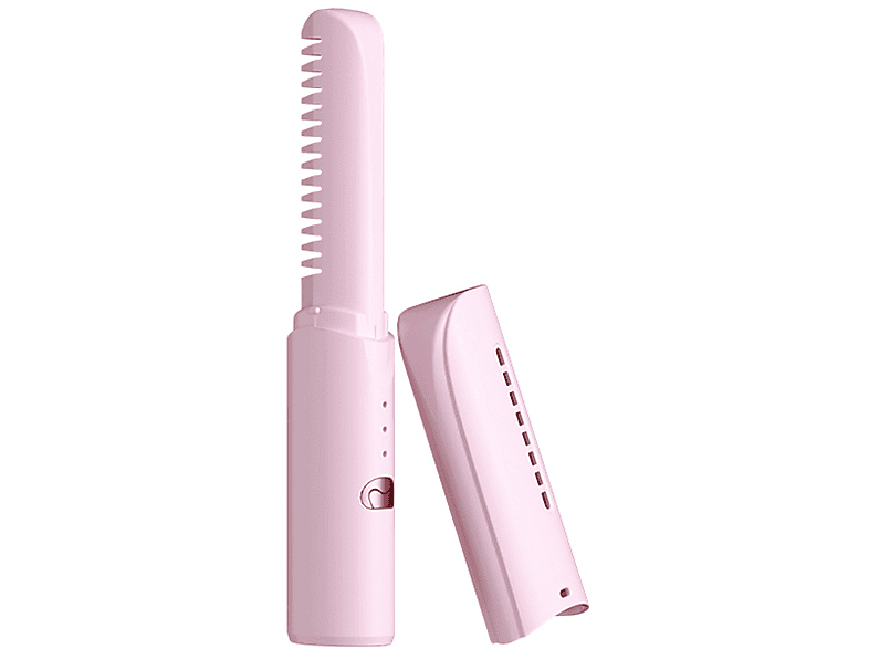 BRIGHTAKE Drahtloser Haarglätter-Kamm | | Keramikbeschichtung und USB-Aufladbar Haarglätter, Temperaturstufen: 3 Kompakt