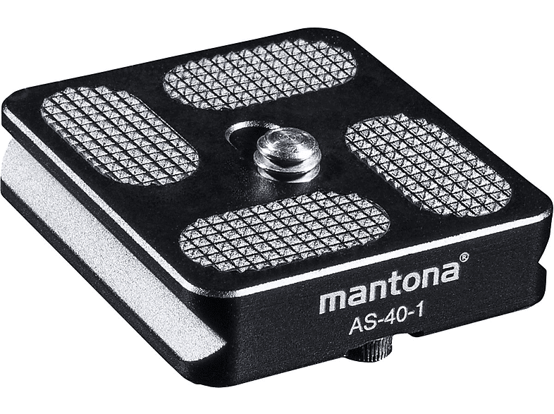 MANTONA AS-40-1 bis Schnellwechselplatte mm offen / Höhe schwarz 10 Schnellwechselplatte, silber