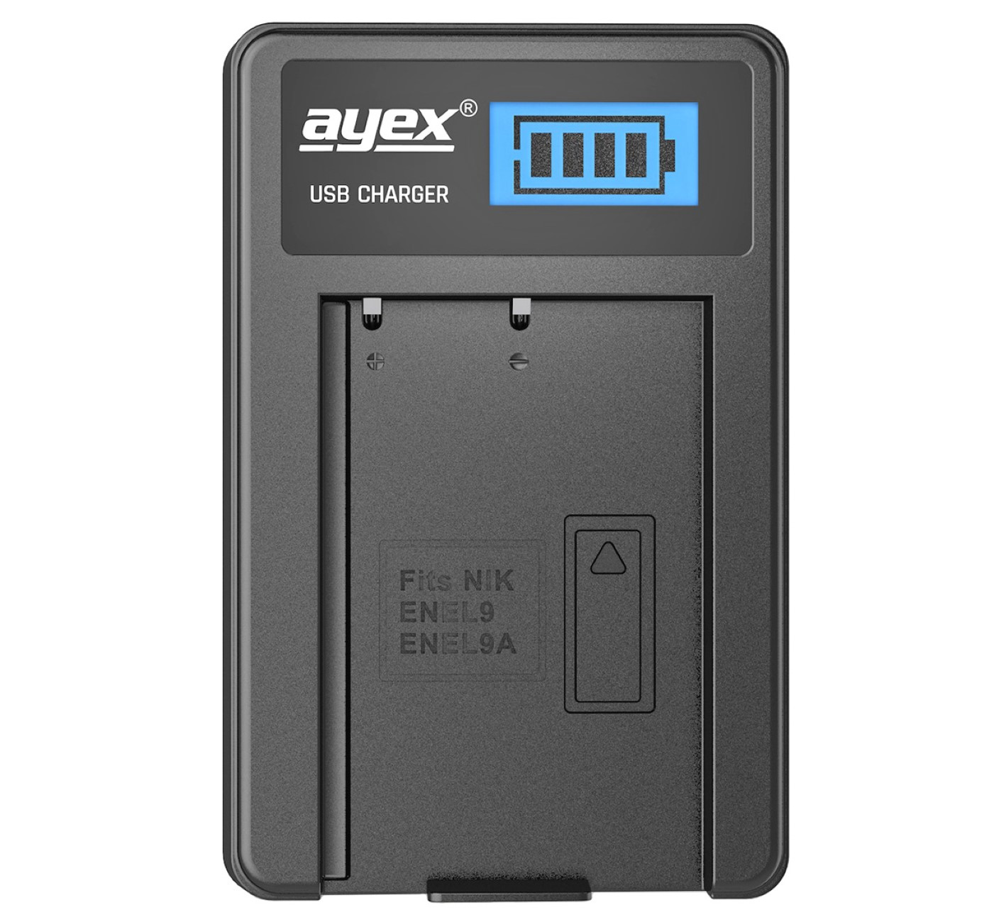 AYEX USB Ladegerät EN-EL9 Akku, Lader, für Nikon EN-EL9A Black Kamera-Akku