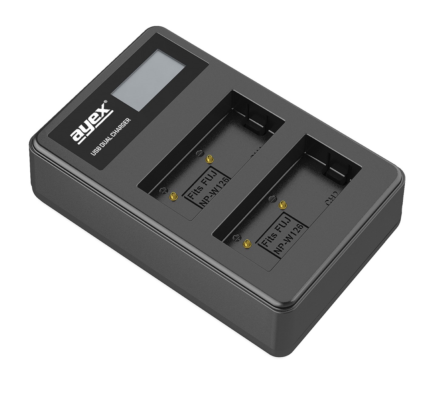 USB Akkus, für Ladegerät Lader, Dual Fujifilm Kamera-Akku Black AYEX NP-W126