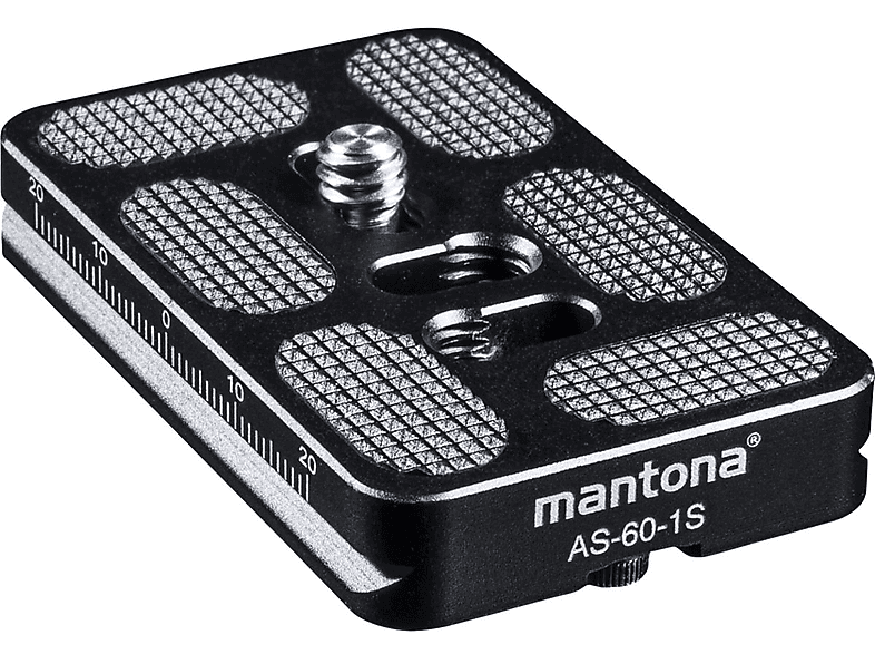MANTONA AS-60-1S Schnellwechselplatte Schnellwechselplatte, schwarz / silber, Höhe offen bis 10 mm