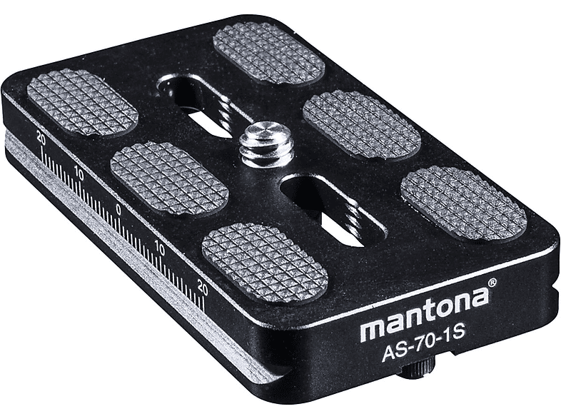 MANTONA AS-70-1S Schnellwechselplatte / Höhe Schnellwechselplatte, offen bis 10 silber, mm schwarz