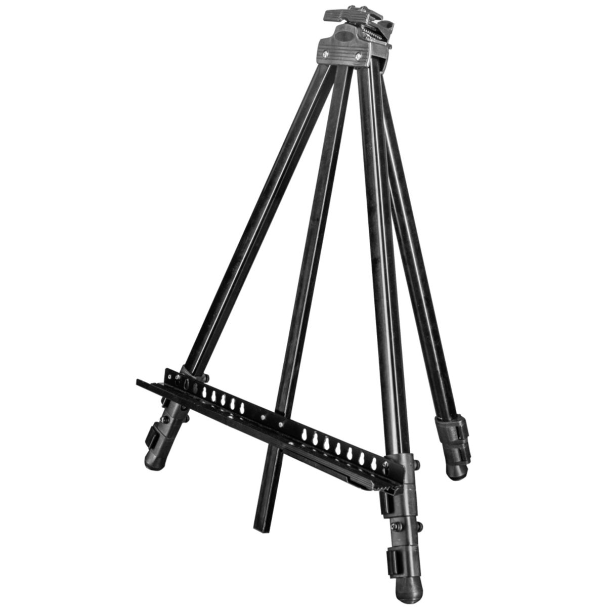 WALIMEX pro Atelierstaffelei schwarz, 205cm Aluminium bis 660 offen XXL mm Staffelei, Höhe