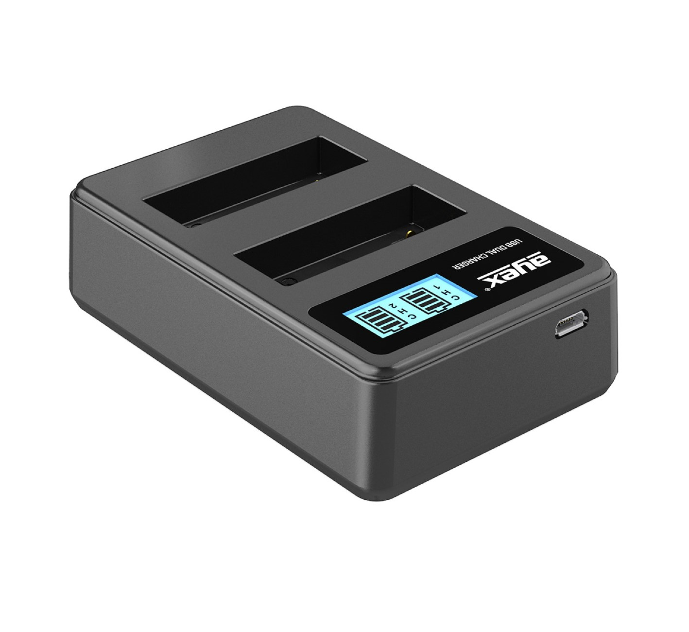 für AYEX GoPro für Ladegerät Black Kamera-Akku Black Hero Lader, USB Akkus Dual Silver, 4 GoPro AHDBT-401