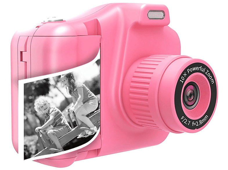rosa Kinderkamera Drucker Kinderkamera KPC-1370 pink DENVER mit