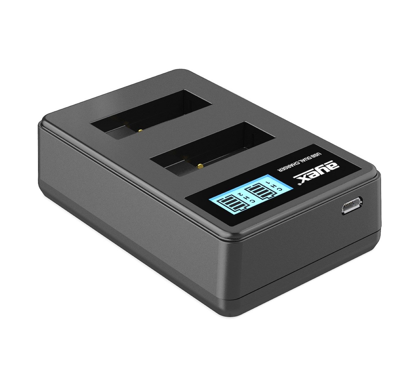 Dual AHDBT-501 Akkus Black GoPro 5 GoPro 6 Hero 8 Lader, Ladegerät für AYEX Silver, 7 Kamera-Akku Black für USB