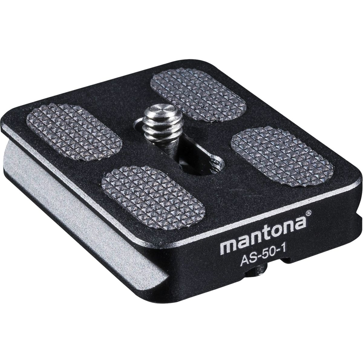 MANTONA AS-50-1 Schnellwechselplatte Schnellwechselplatte, schwarz 10 mm / bis Höhe silber, offen