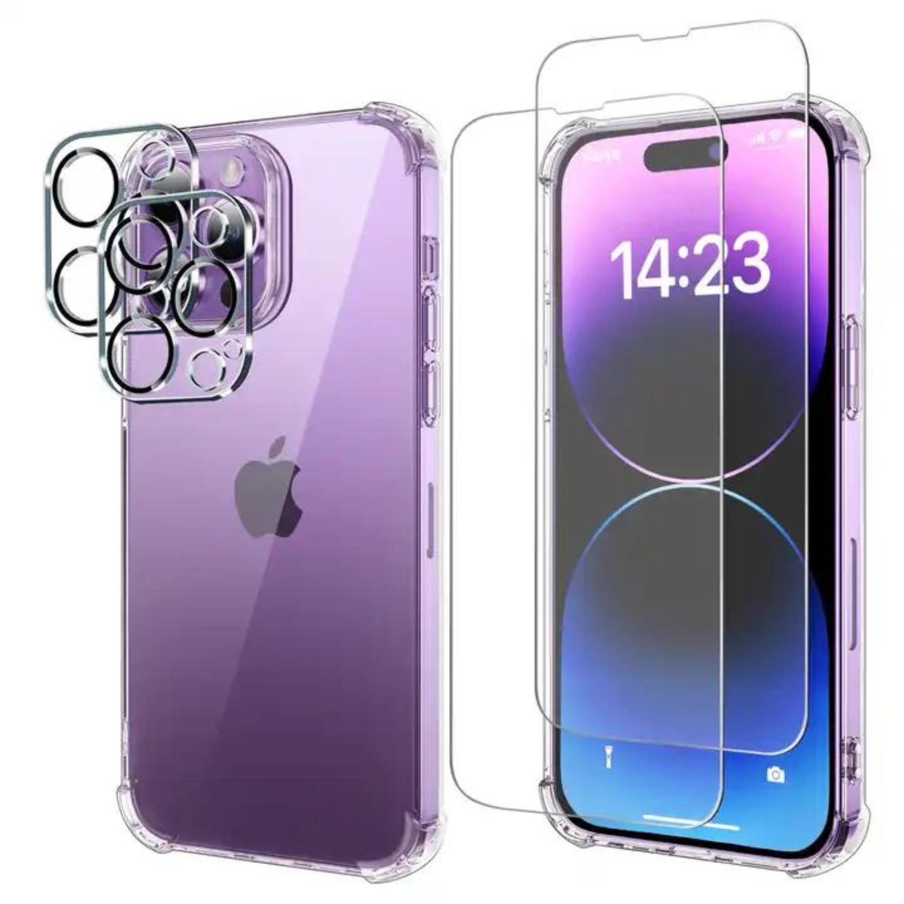 Stück TRMK Stück TPU Glas Panzer Schutz Apple 12 2 iPhone 12 Pro und Max) 2 Kameraschutz 1 Handyhülle Pro für Max, iPhone Displayschutz(für