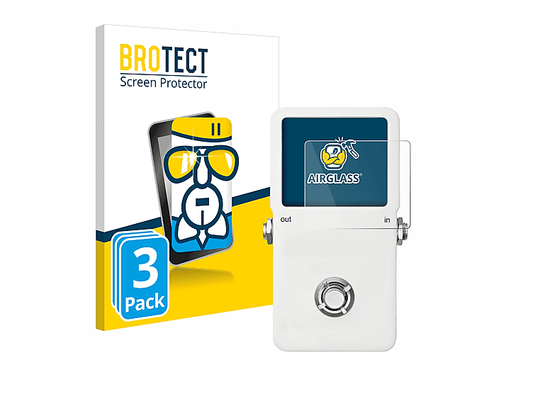 BROTECT 3x Airglass POLYTUNE) Schutzfolie(für Electronic TC klare