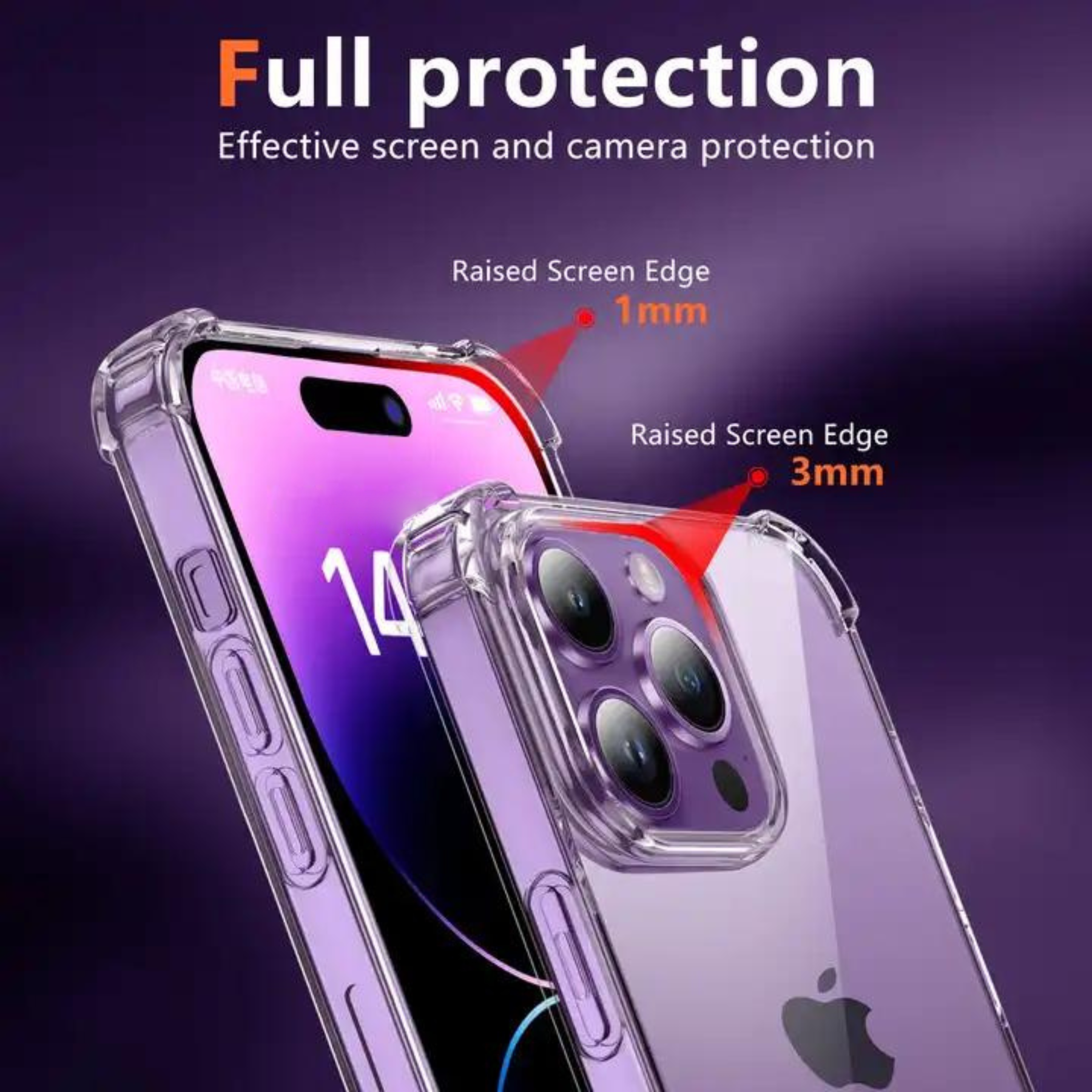 Ein Telefon in einer transparenten Hülle. Der Bildschirm zeigt eine Telefon-App-Oberfläche.