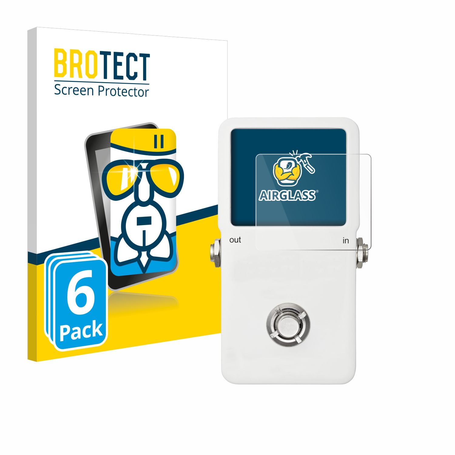 BROTECT 6x Airglass POLYTUNE) Electronic klare Schutzfolie(für TC