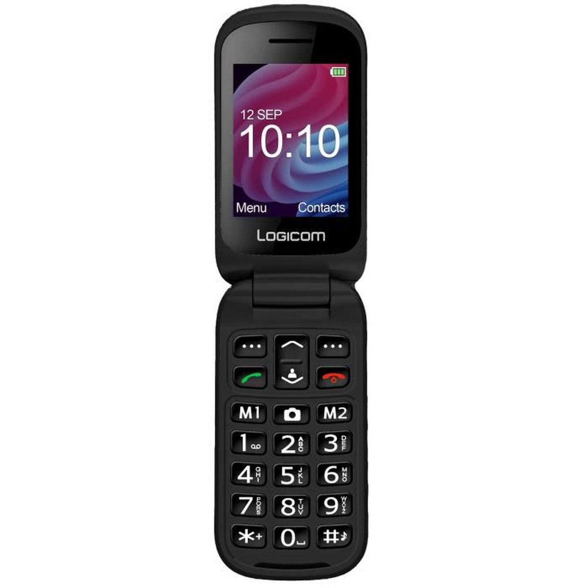FLEEP XL Schwarz LOGICOM Mobiltelefon-Senior,