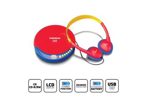 LENCO Player MediaMarkt Mehrfarbig | Tragbarer CD CD-021KIDS