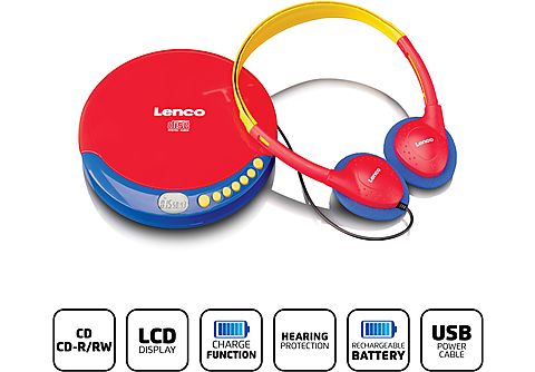 LENCO CD-021KIDS Tragbarer CD Player Mehrfarbig | MediaMarkt