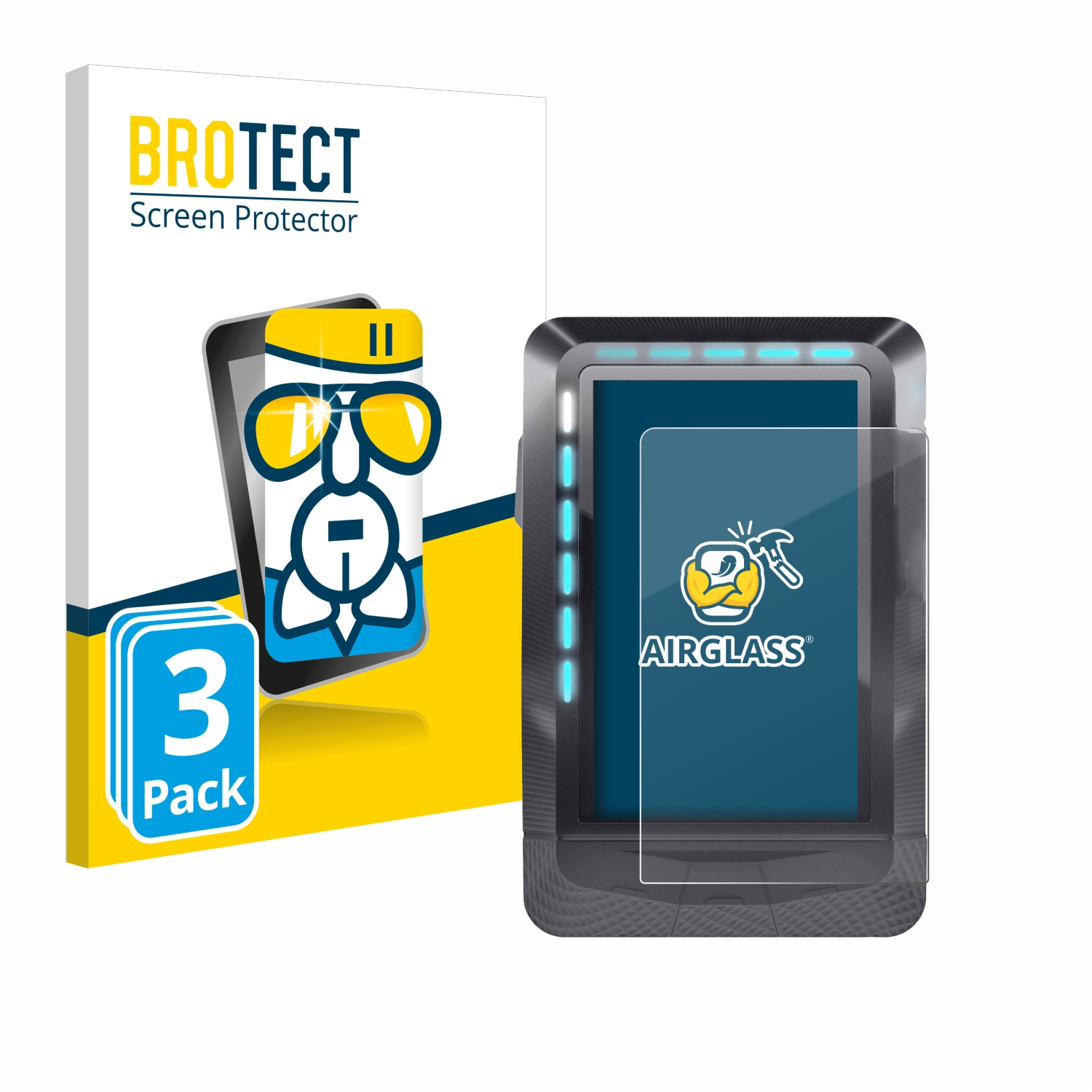 BROTECT 3x Elemnt Schutzfolie(für GPS) Wahoo klare Airglass