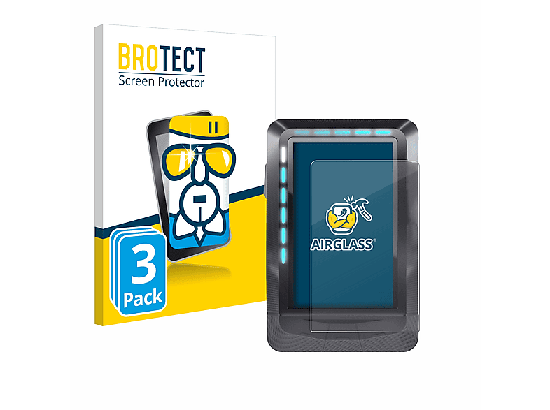 BROTECT 3x Airglass klare Schutzfolie(für Wahoo Elemnt GPS)