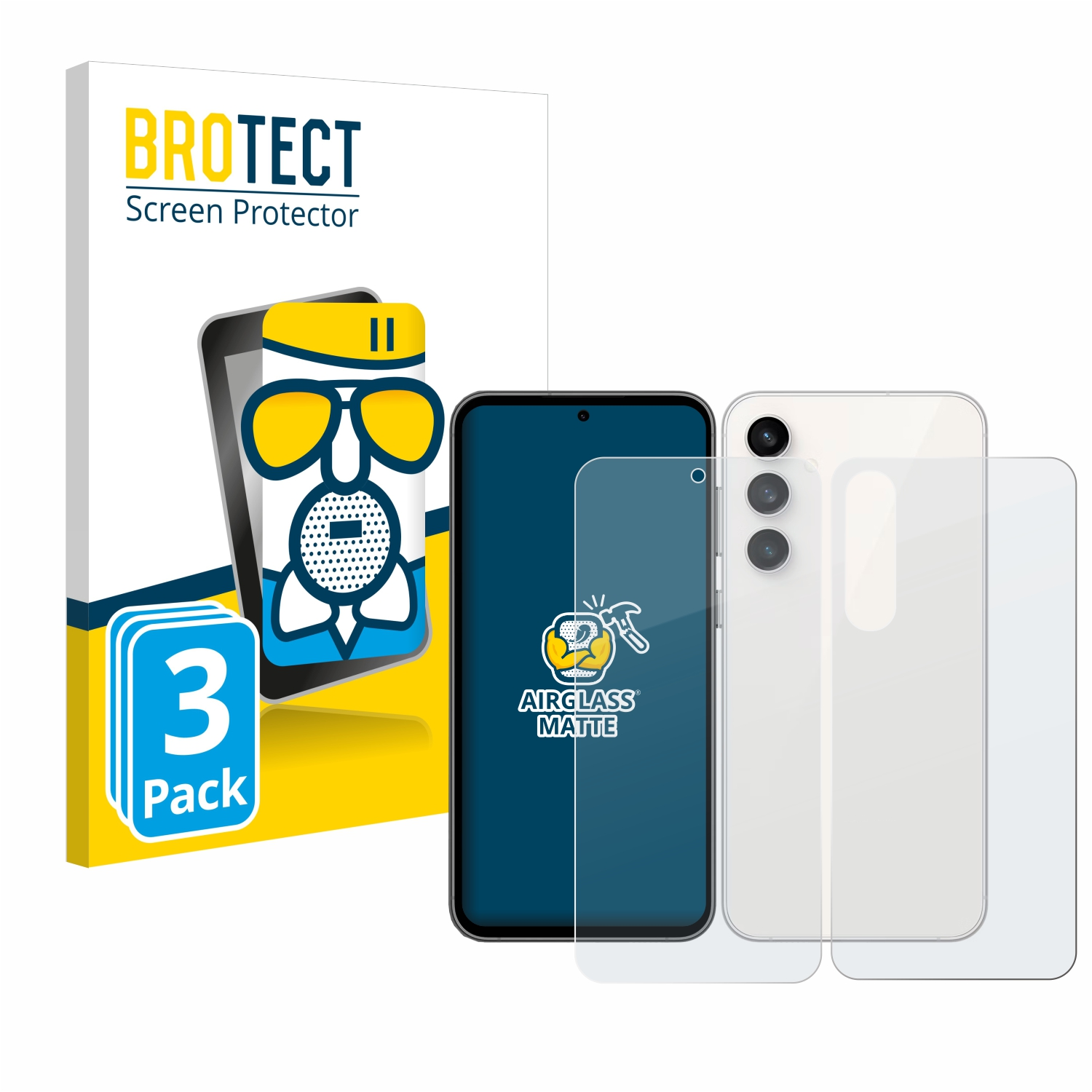 3x Schutzfolie(für matte BROTECT Airglass Galaxy Samsung FE) S23