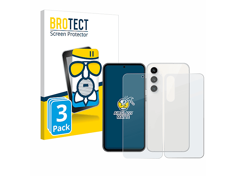 BROTECT 3x Airglass matte Galaxy S23 FE) Samsung Schutzfolie(für