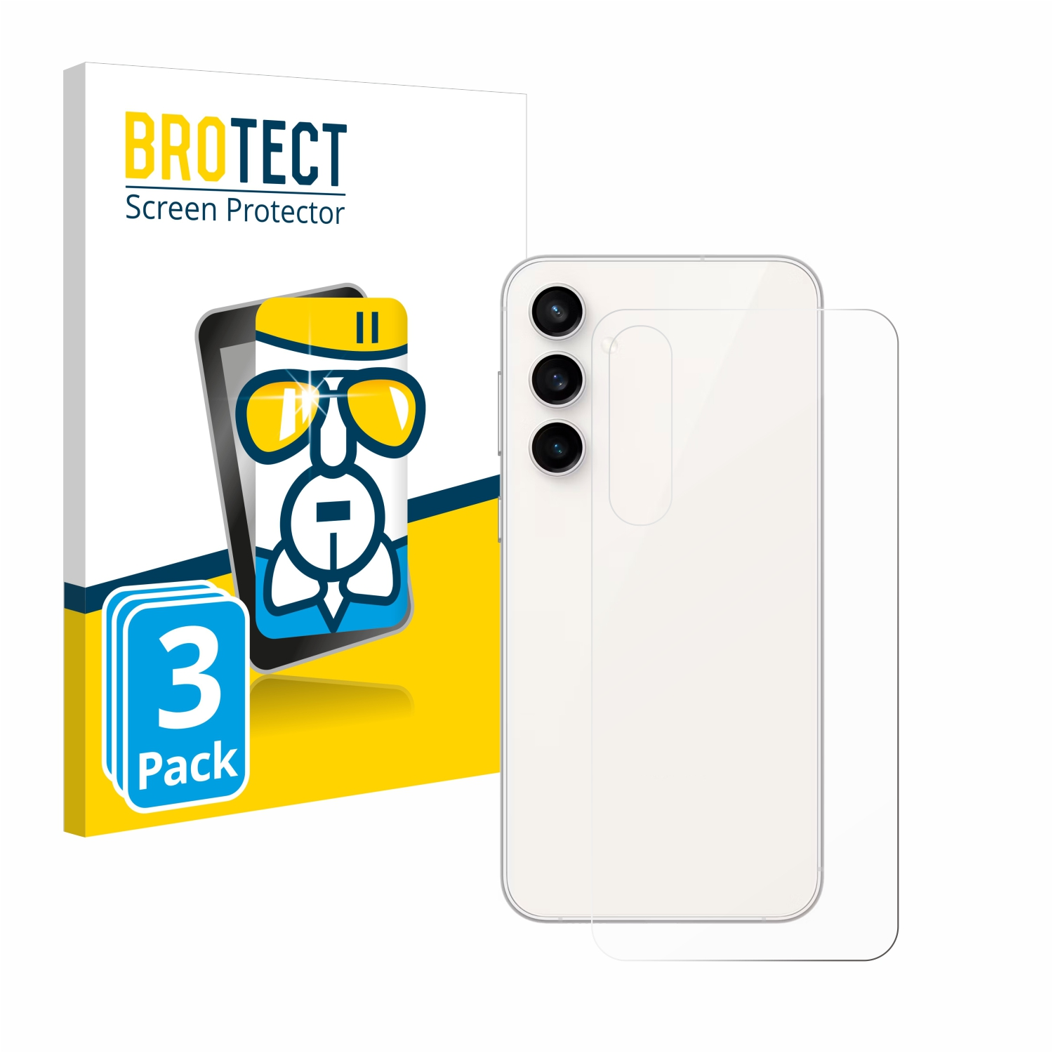 BROTECT 3x Airglass klare Schutzfolie(für S23 Samsung Galaxy FE)
