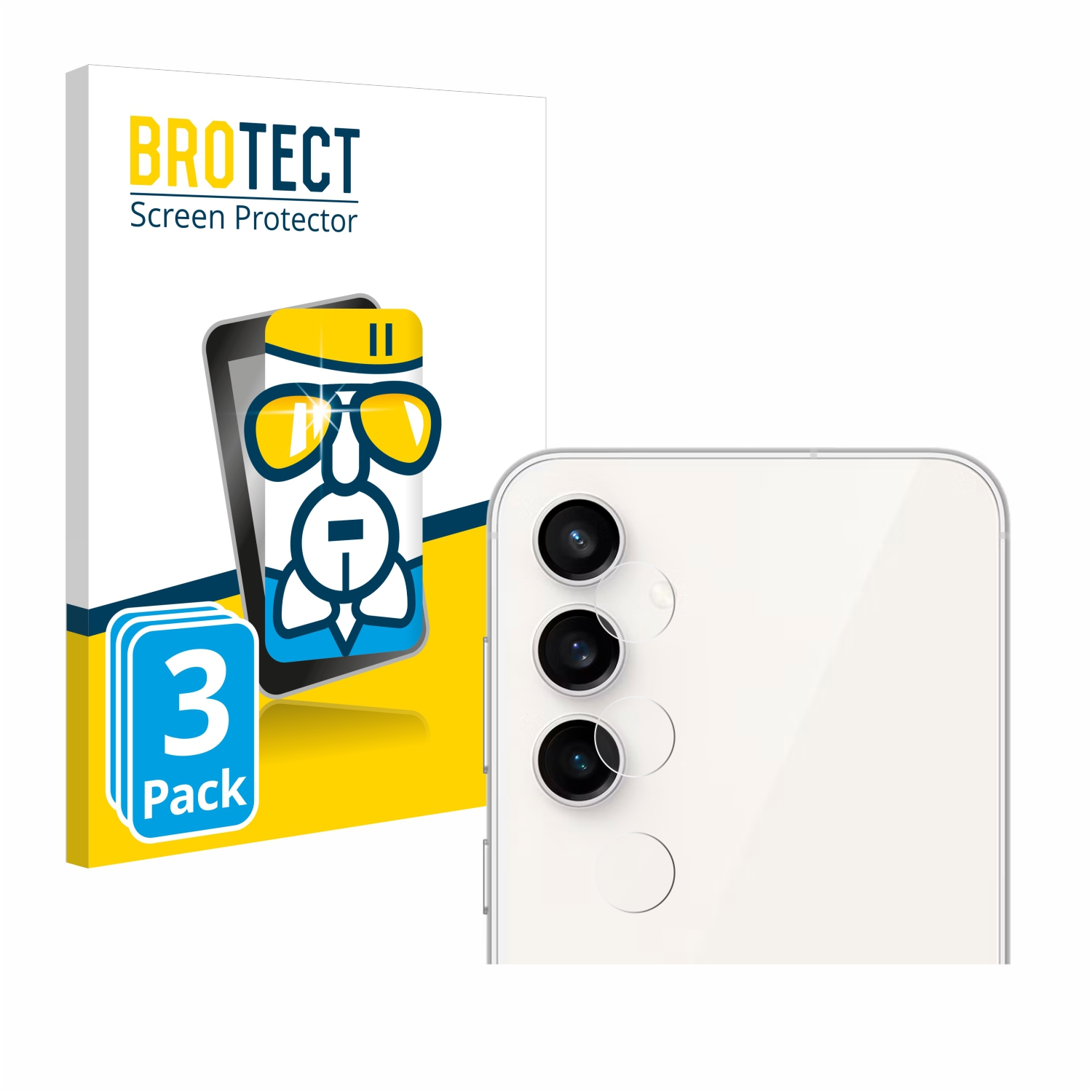 BROTECT 3x Airglass klare Schutzfolie(für FE) S23 Galaxy Samsung