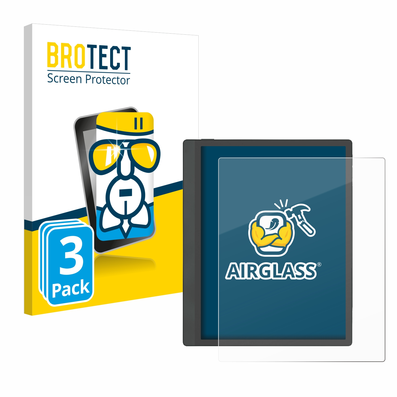 BROTECT 3x Airglass klare Boox Ultra Tab Onyx Pro) C Schutzfolie(für