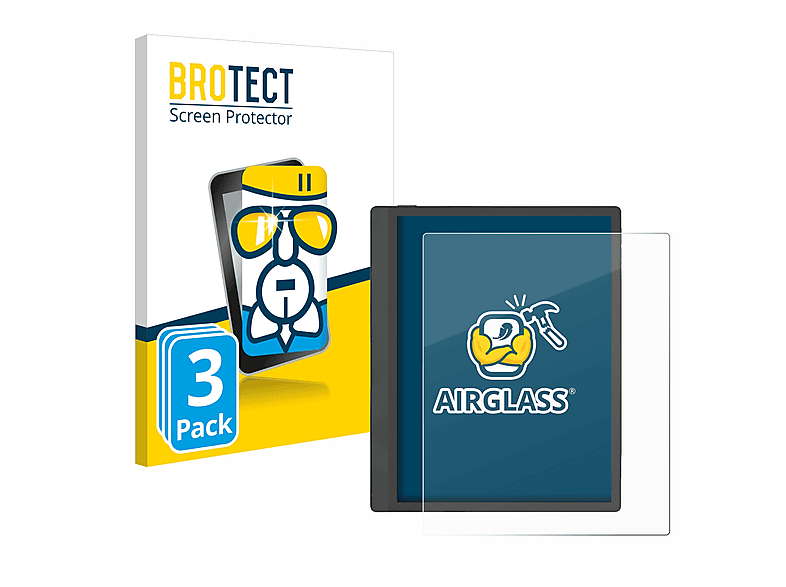 BROTECT 3x Airglass klare Schutzfolie(für Onyx Boox Tab Ultra C Pro)