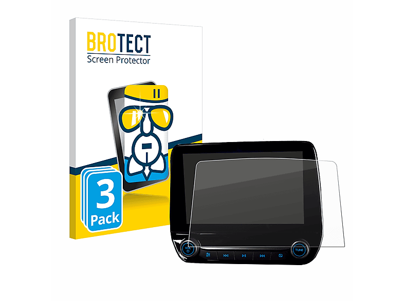 Ford klare 3) Schutzfolie(für Airglass BROTECT Focus SYNC 3x