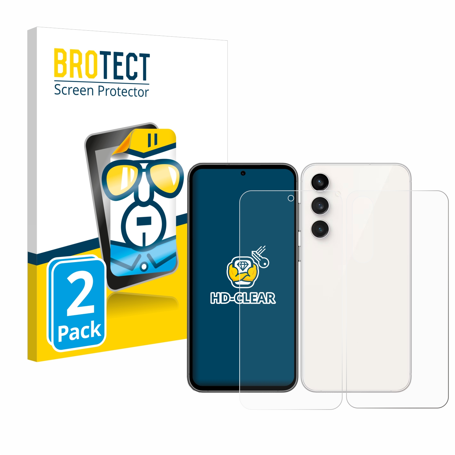 S23 2x BROTECT klare Samsung FE) Schutzfolie(für Galaxy