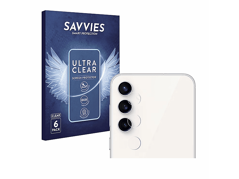 SAVVIES 6x klare Schutzfolie(für Samsung Galaxy S23 FE)