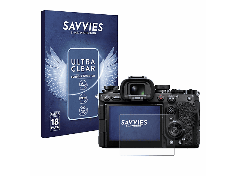 SAVVIES 18x klare Schutzfolie(für Sony Alpha 9 III) | Kamera Schutzfolie