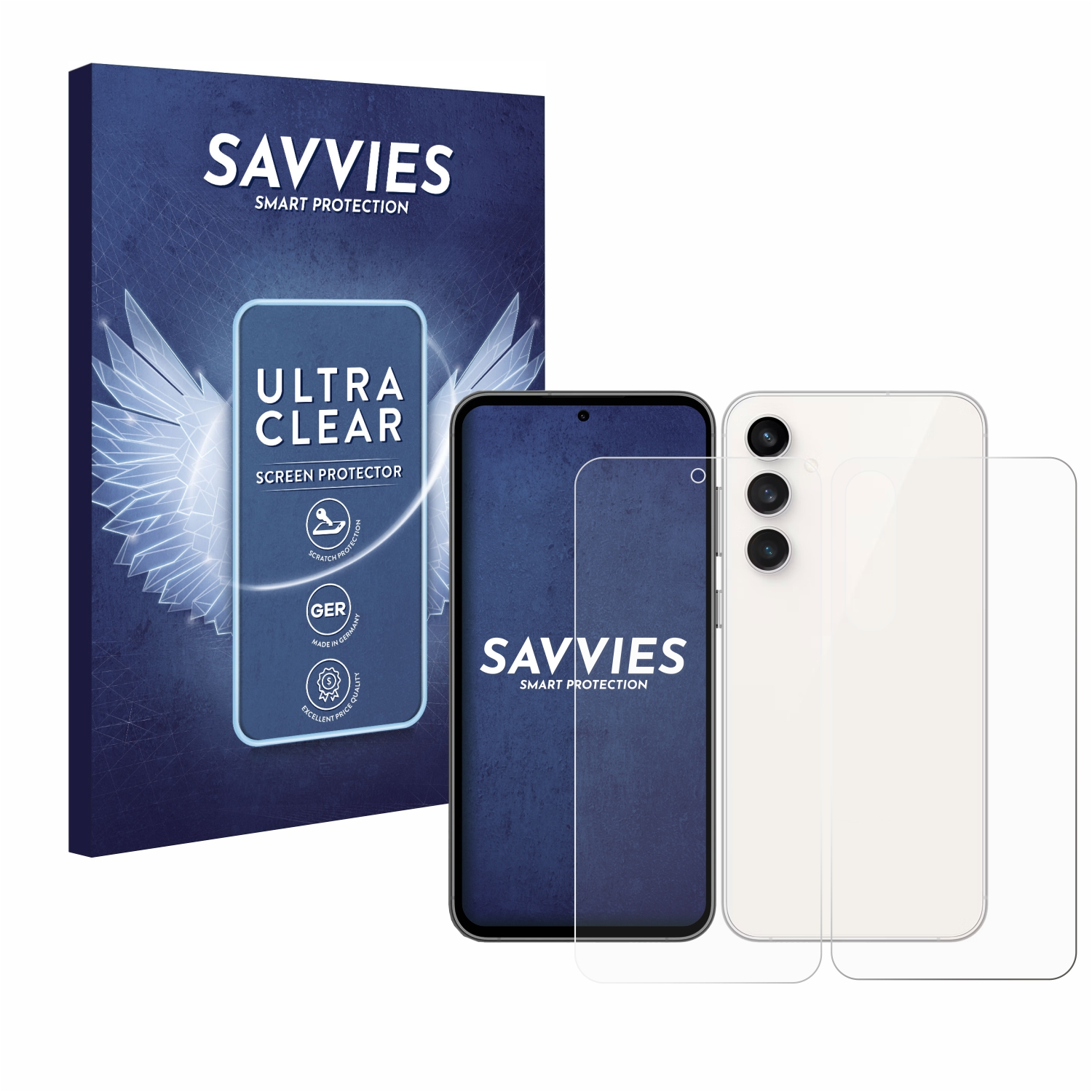 SAVVIES 18x FE) Schutzfolie(für Galaxy Samsung klare S23