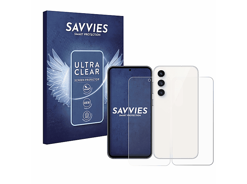 klare SAVVIES Galaxy 18x S23 Samsung Schutzfolie(für FE)