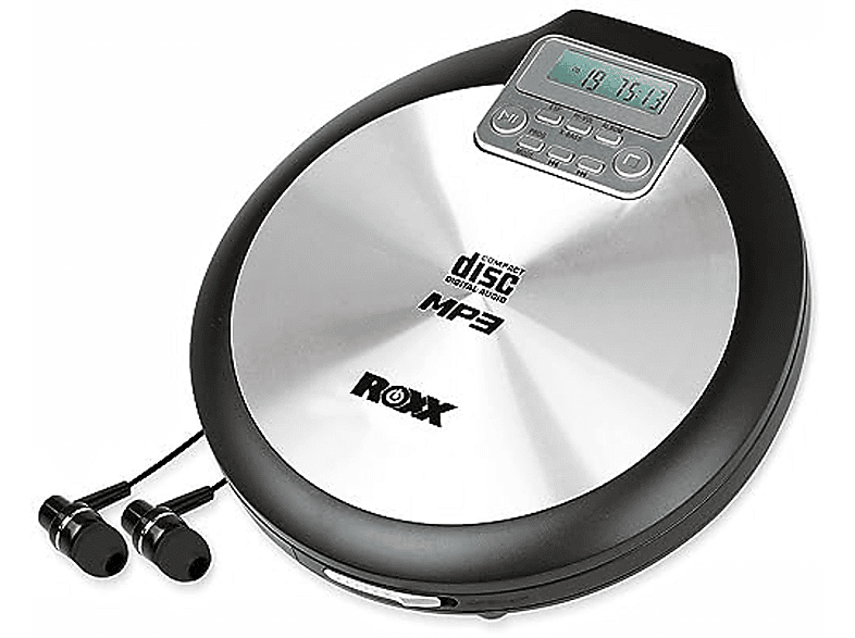 ROXX PCD 600 Tragbarer CD-Player silber-schwarz