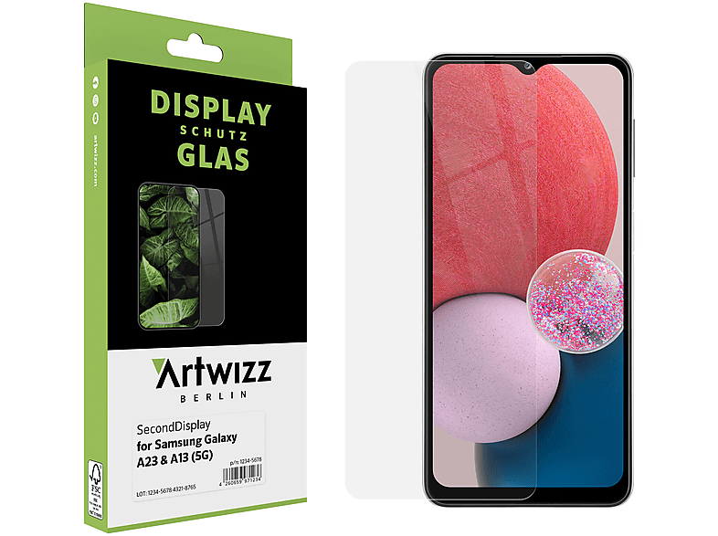 / (5G)) Displayschutz(für SecondDisplay A23 A13 Galaxy Samsung ARTWIZZ