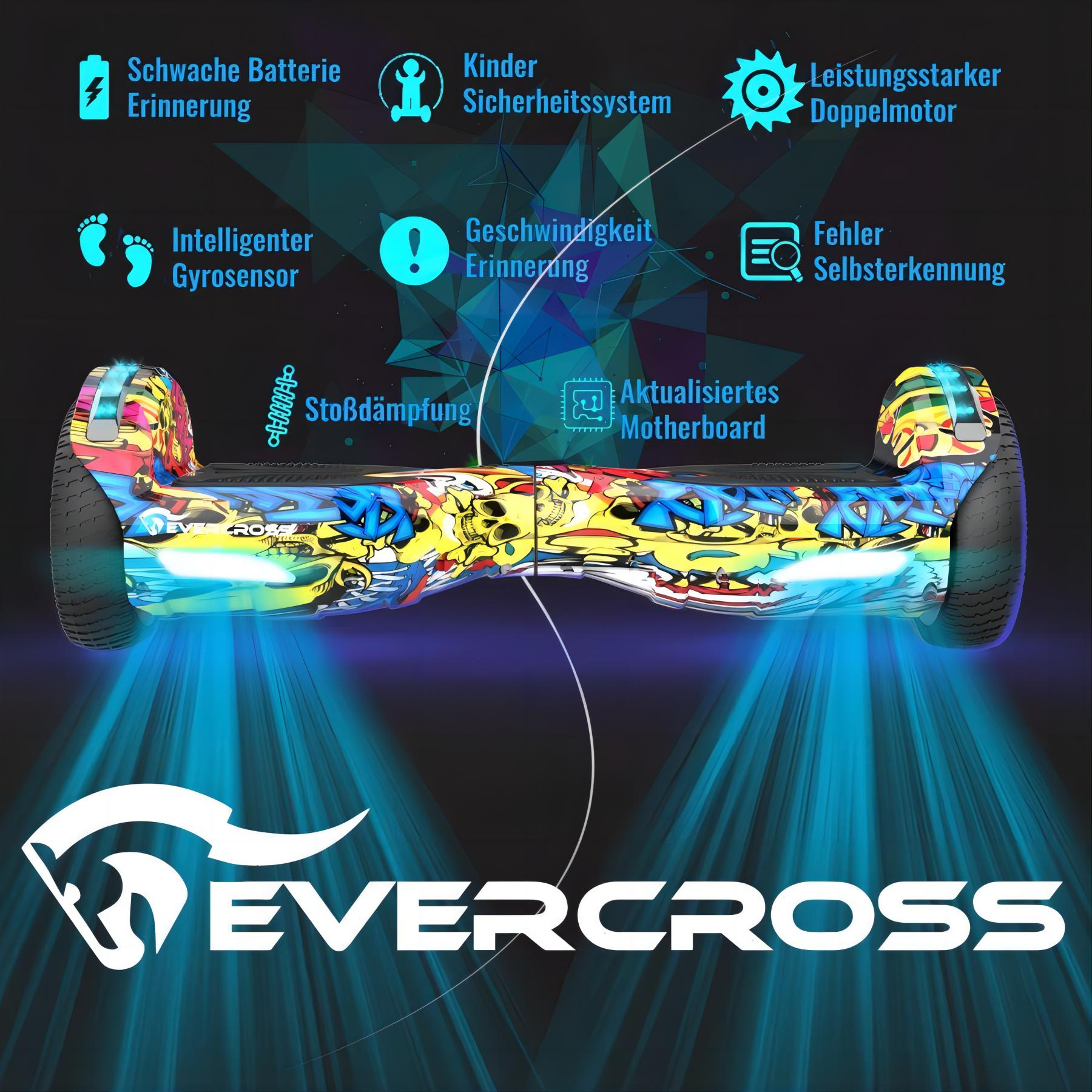 EVERCROSS XP9M (6,5 Zoll, mit Hoverboard Sitz Balance Hippop Board Hippop) und