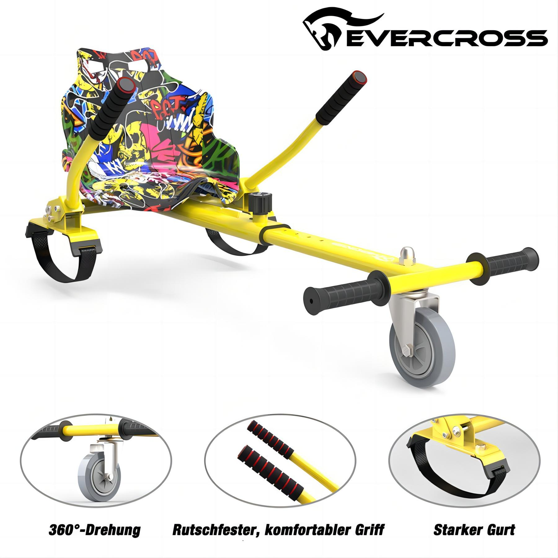 EVERCROSS XP9M (6,5 Zoll, mit Hoverboard Sitz Balance Hippop Board Hippop) und