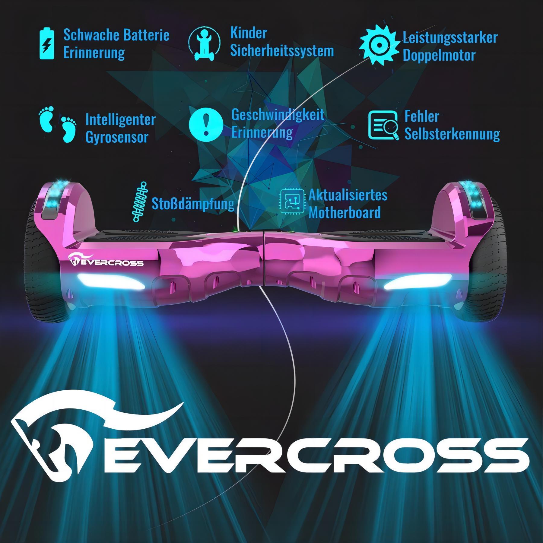 Hippop-Rosa) EVERCROSS (6,5 mit Board Sitz Zoll, und XP10M Hoverboard Rosa Balance