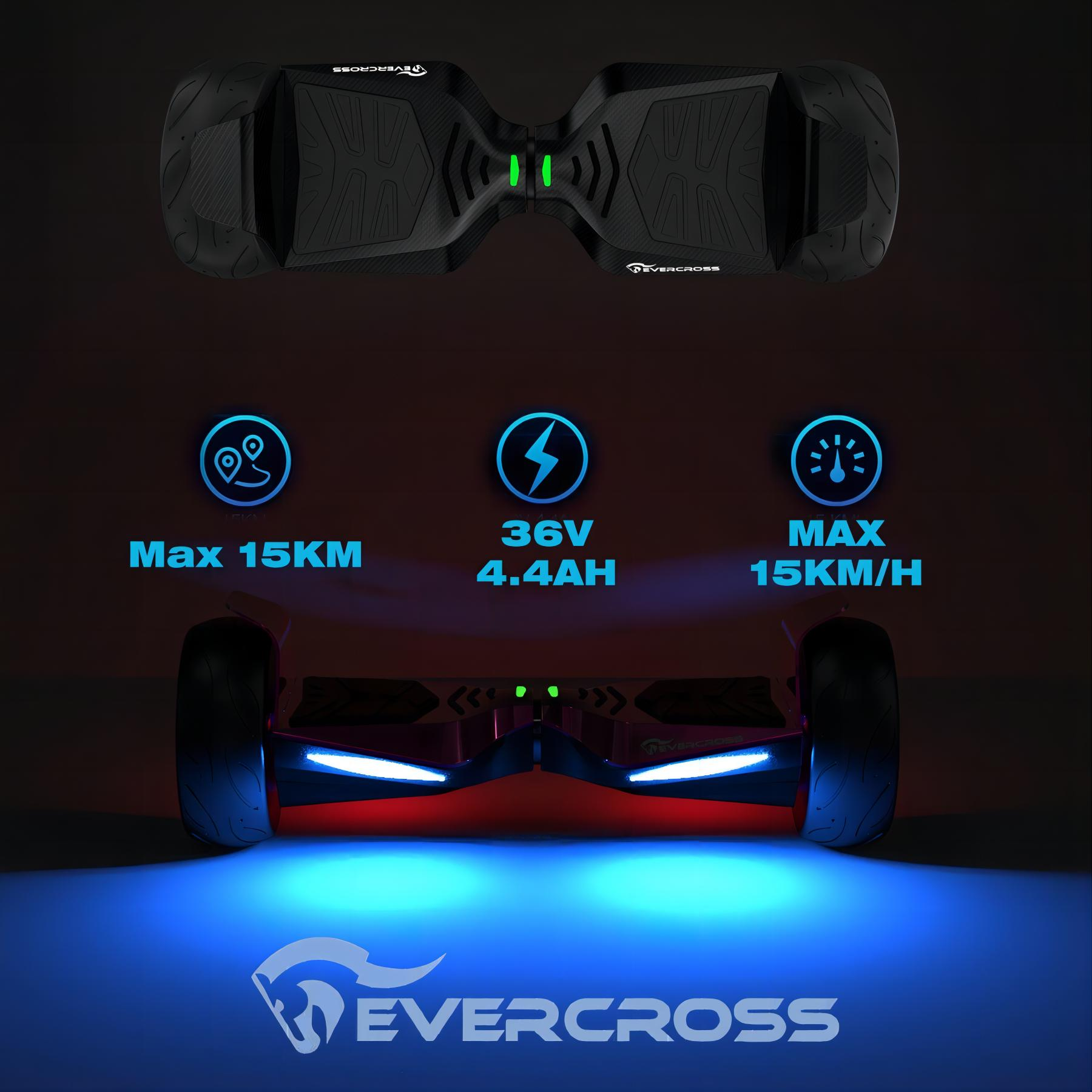 und Balance mit Zoll, Kohlenschwarz Board Armeegrün) Hoverboard EVERCROSS Sitz EV5 (8,5