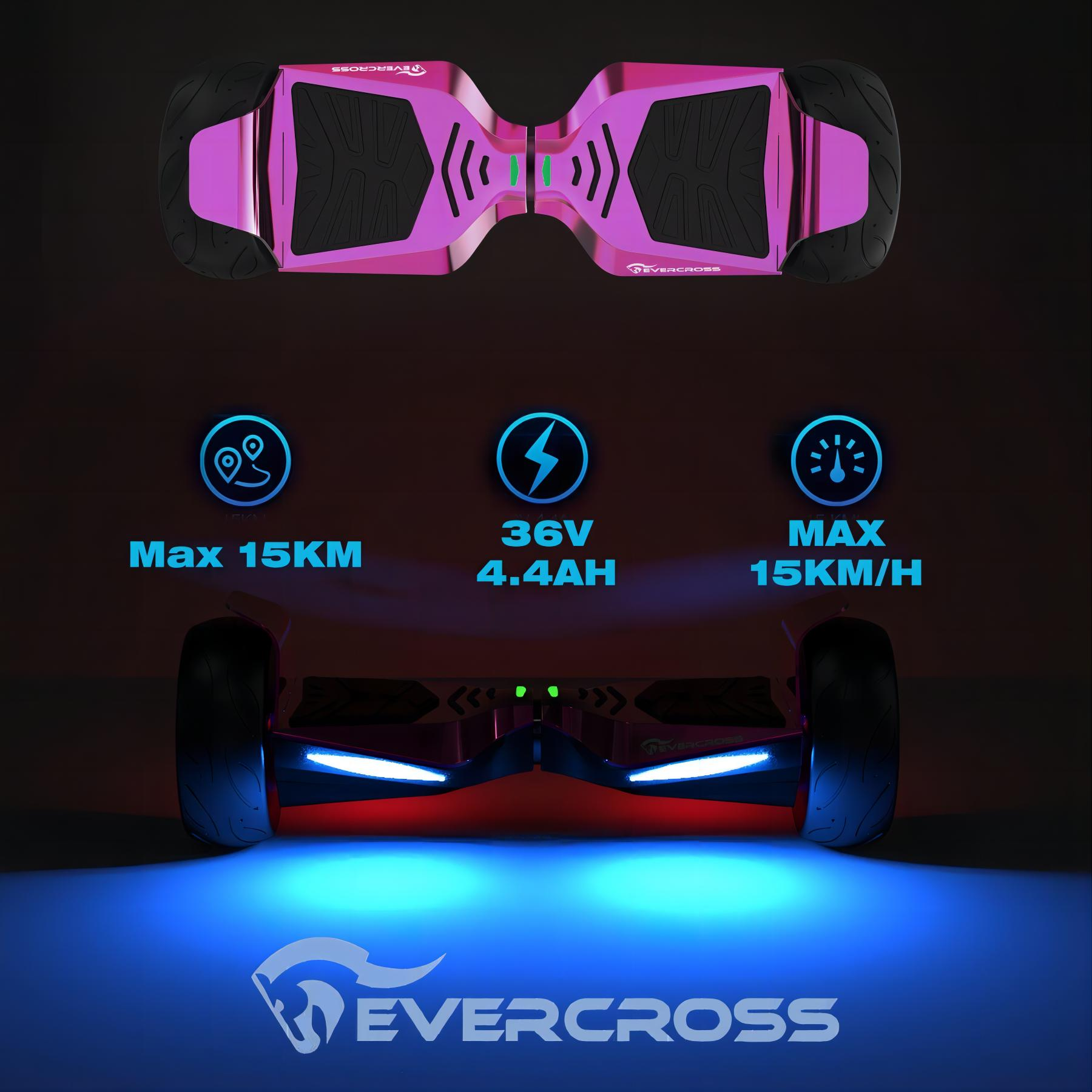 EVERCROSS EV5S Hoverboard Balance Kohlenschwarz) Sitz mit Zoll, Board (8,5 und Rosa