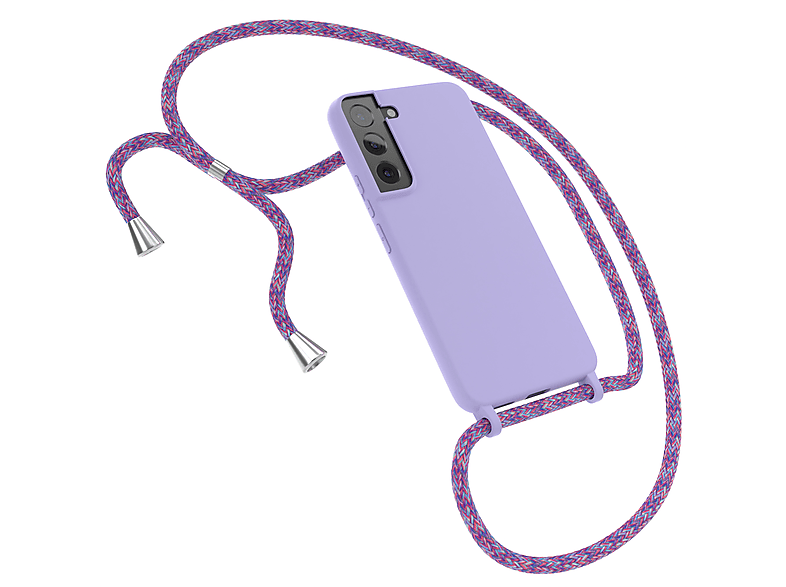 EAZY S22 CASE Samsung, Pink / Galaxy Full Backcover, Handykette Mix 5G, Color Lila Silikonhülle,