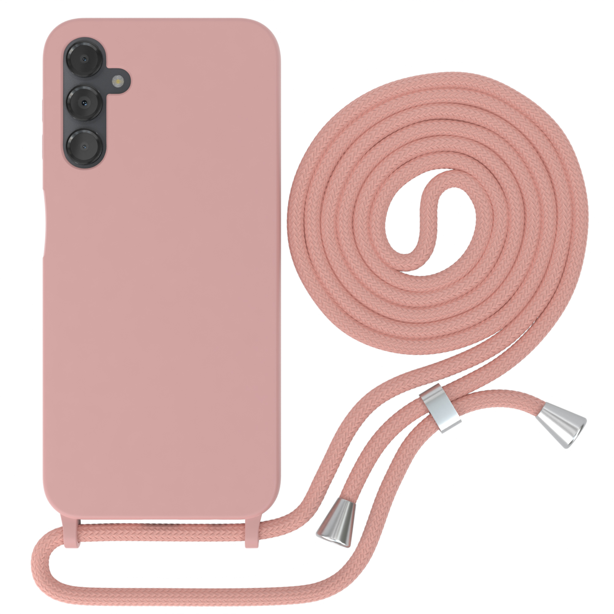 Alt Rosé Galaxy Samsung, Color Silikonhülle, CASE EAZY Umhängetasche, 5G, A14 Full Handykette