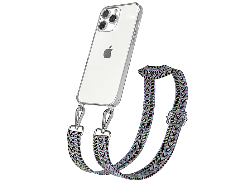 CASE Grün Apple, Boho Kordel mit / Max, Style, Umhängetasche, iPhone Transparente EAZY Violett Handyhülle 15 Pro