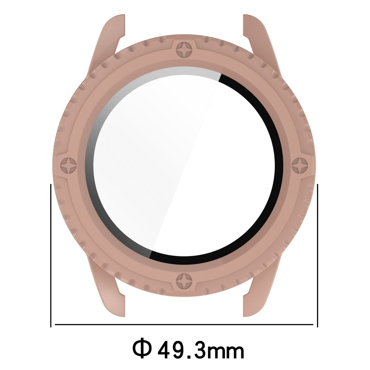 WIGENTO S3) 1 Watch Schock Hart Schutz 2 Watch in Glas Hülle H9 Xiaomi Hülle(für Design +