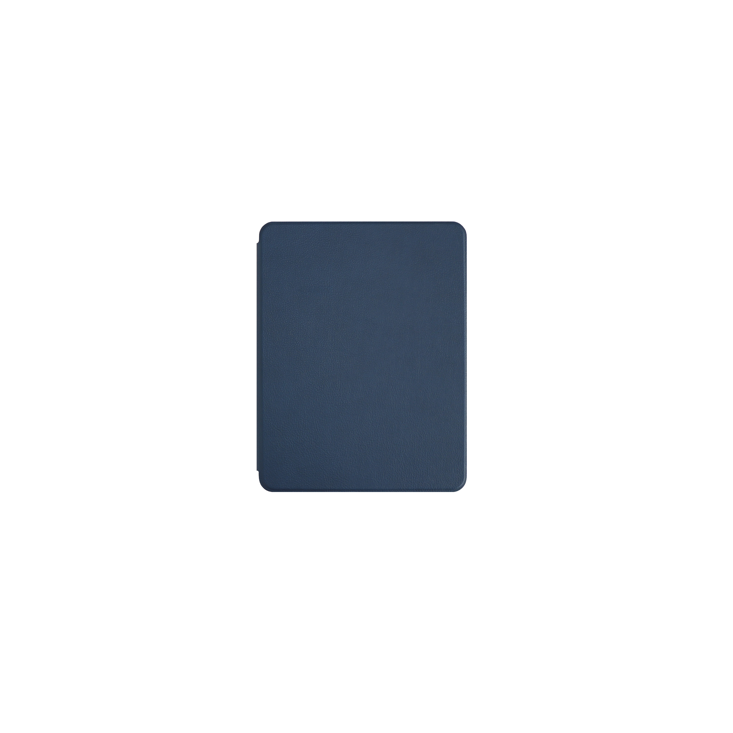 Blaue Tablet-Hülle isoliert auf weißem Hintergrund.