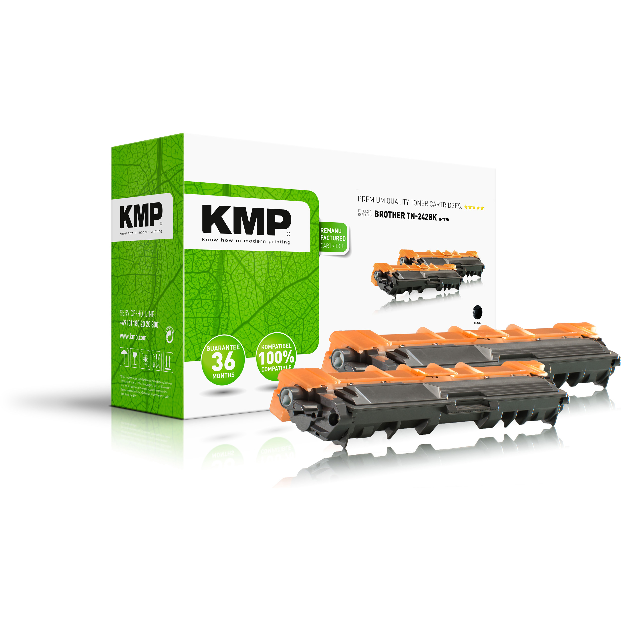 TN242BK (TN242BK) KMP black für Brother Doublepack Toner Black Black, Toner