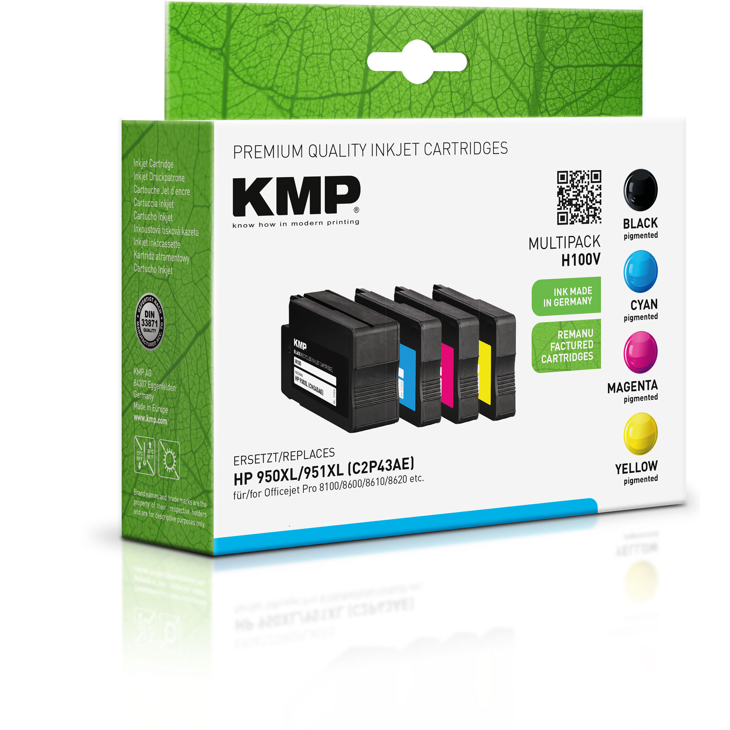 KMP Tintenpatrone Kompatibel Für HP 15 Black (C6615DE) – Schwarz, 42 Ml, Reichweite Ca. 825 Seiten