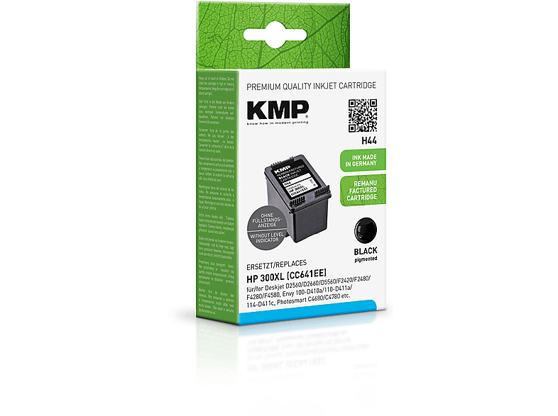 KMP Tintenpatrone Kompatibel Für HP 15 Black (C6615DE) – Schwarz, 42 Ml, Reichweite Ca. 825 Seiten