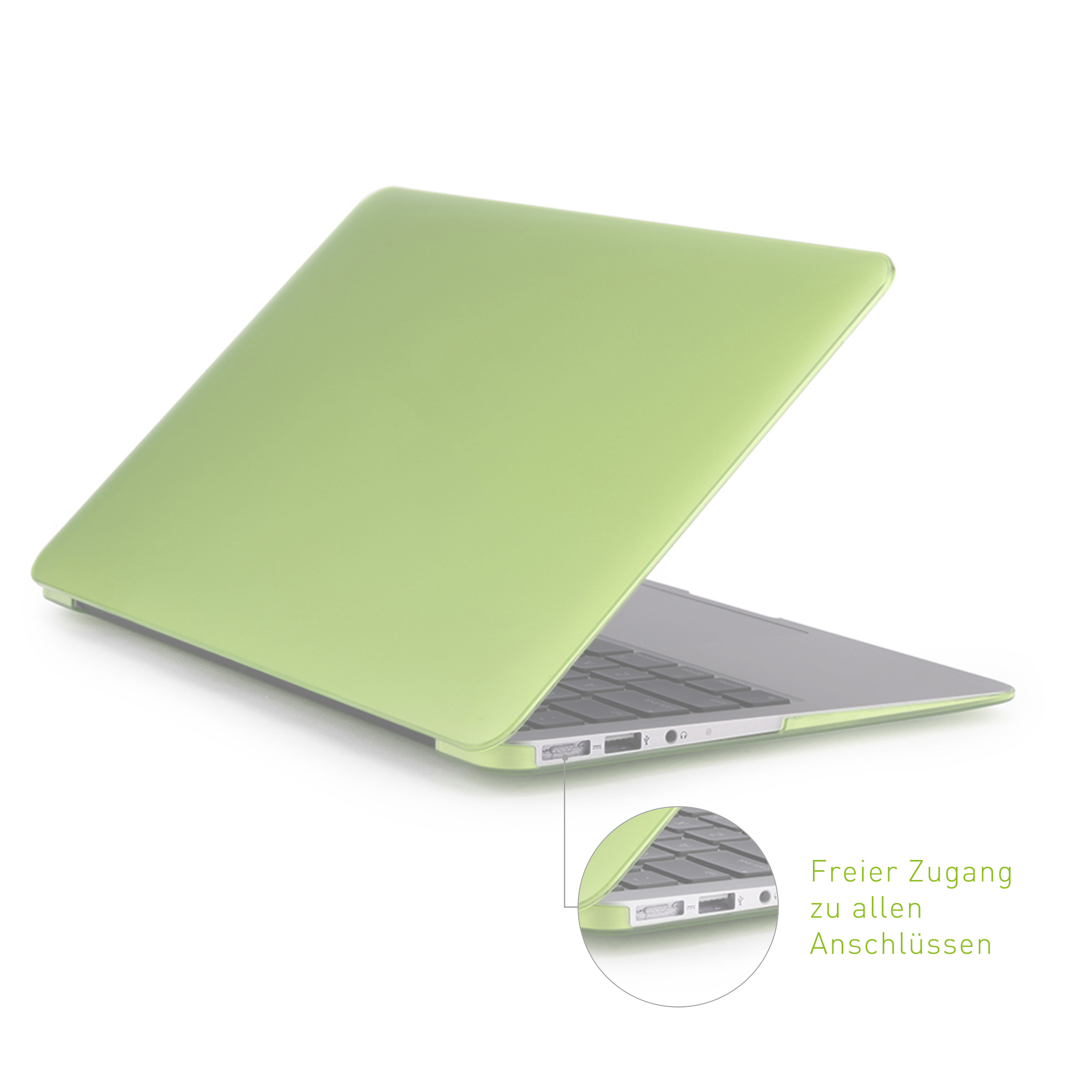 KMP Schutzhülle Green Premium für Apple PC, Cover MacBook Full Air, für Protective case green 11